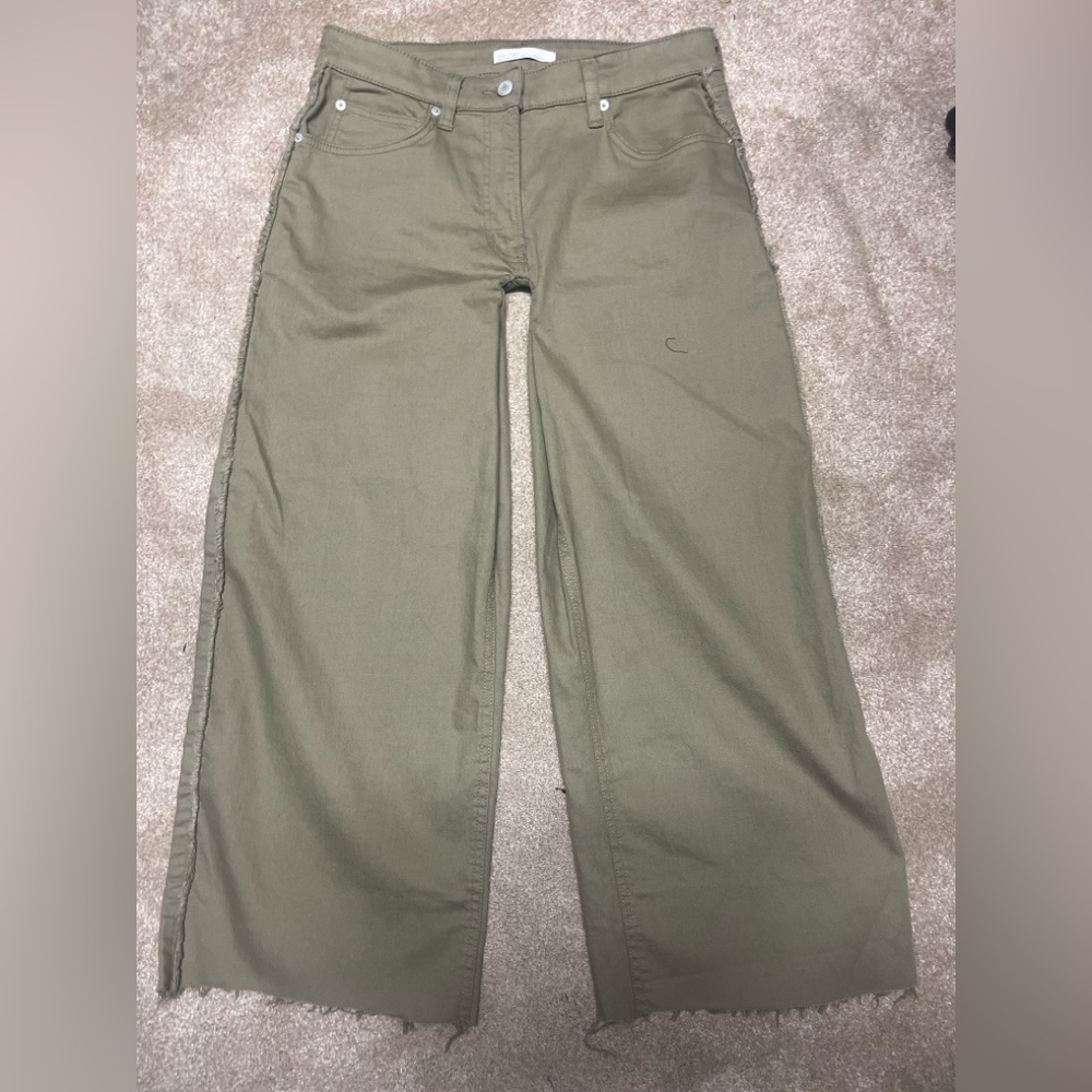 OAK + FORT Olive Wide Leg Jeans
